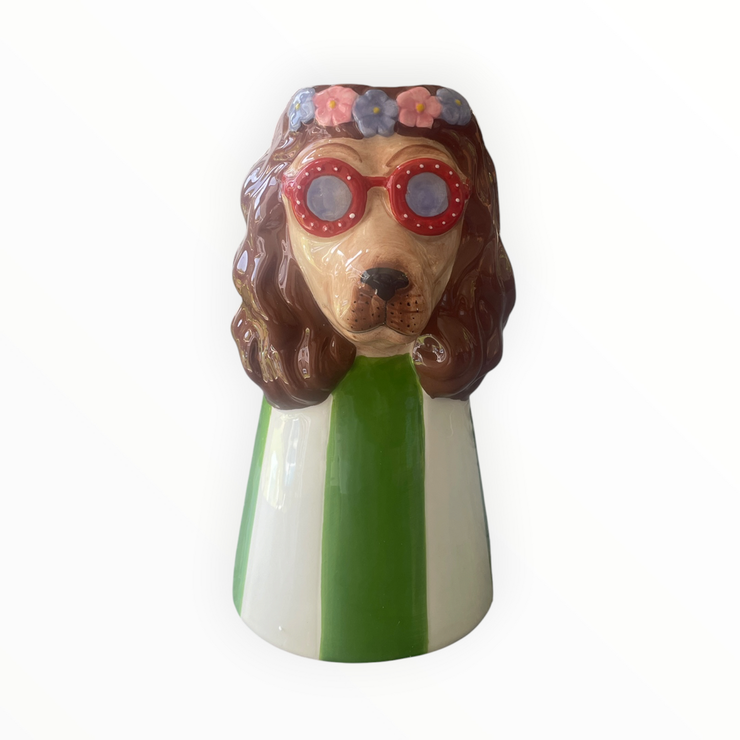 Whimsical Dog Vases with Sunglasses