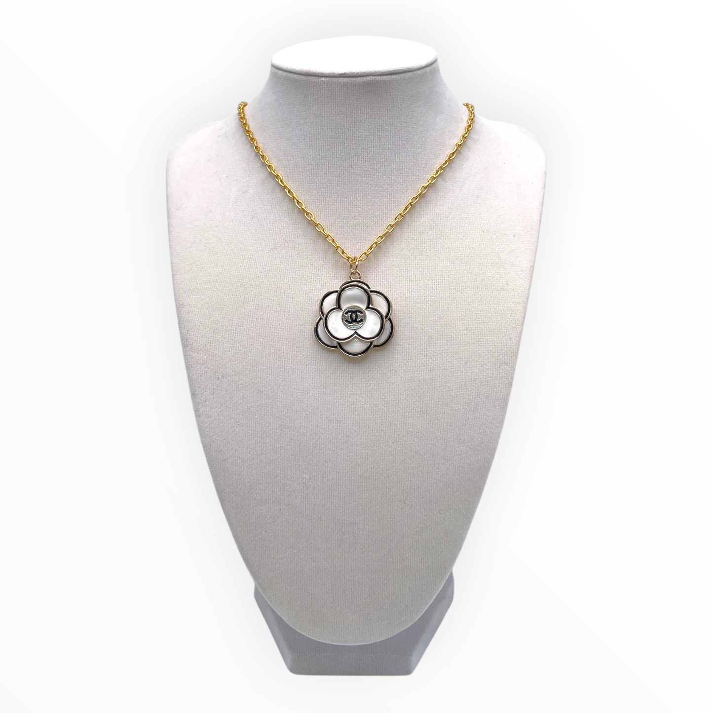 Vintage Chanel Flower Pendant Necklace