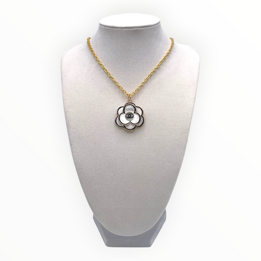 Vintage Chanel Flower Pendant Necklace