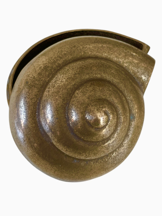 Vintage Brass Shell Box