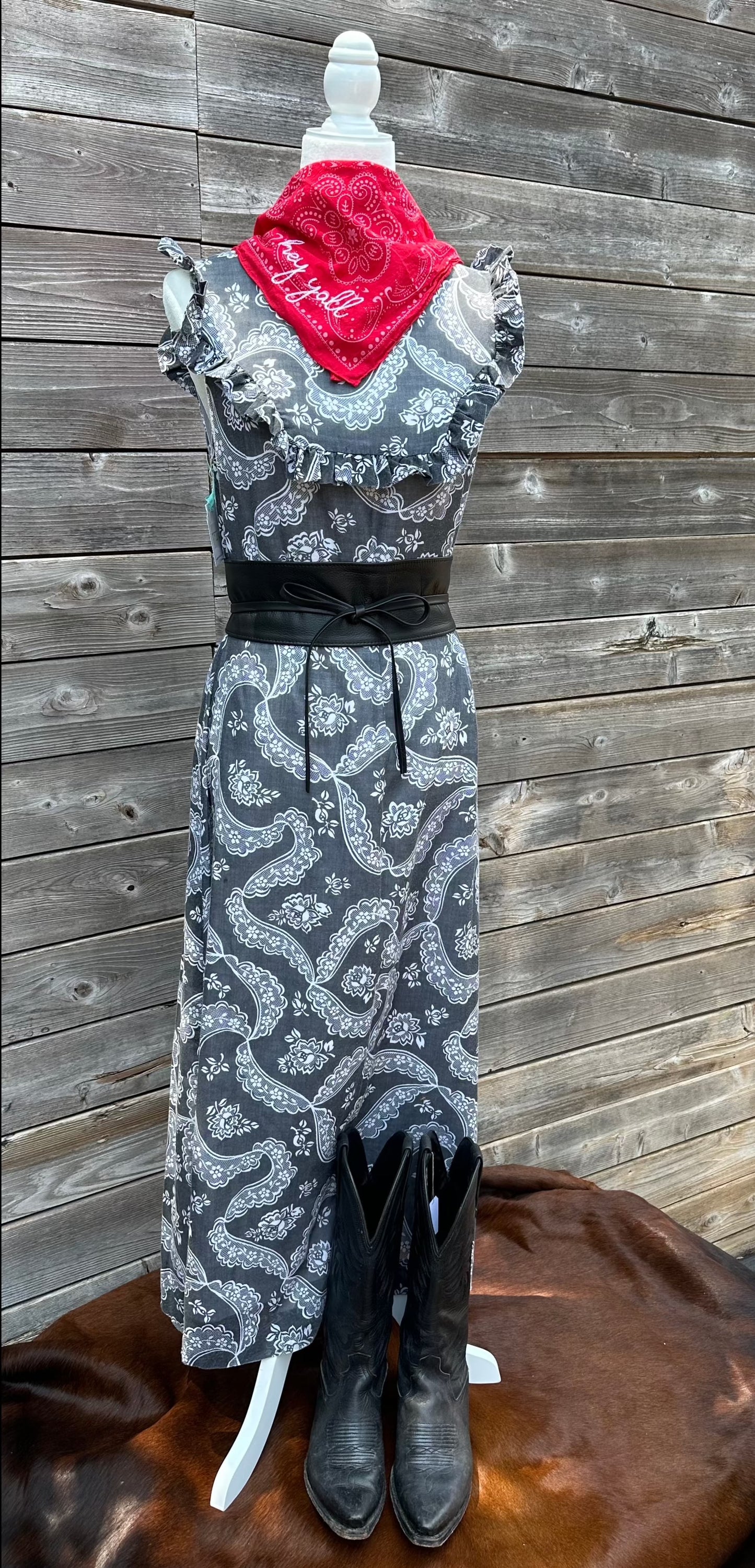 Vintage 60's Era Home Sewn Maxi Dress