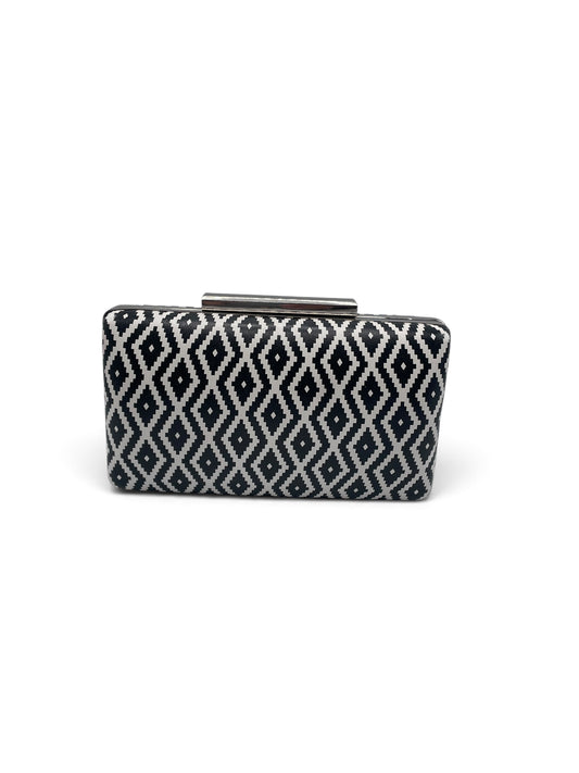 Vintage Black and White Geometric Clutch