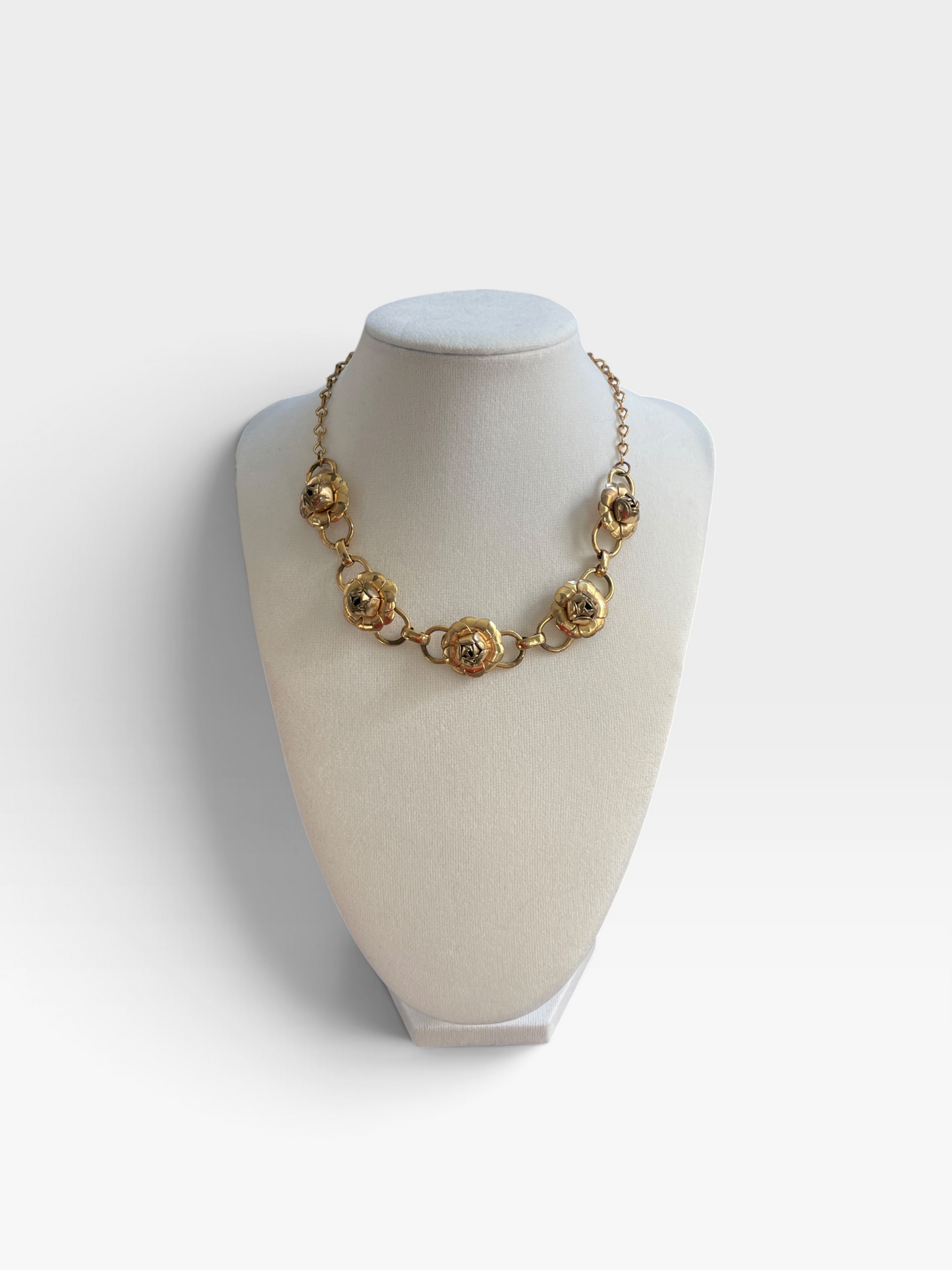 Vintage Gold Floral Choker