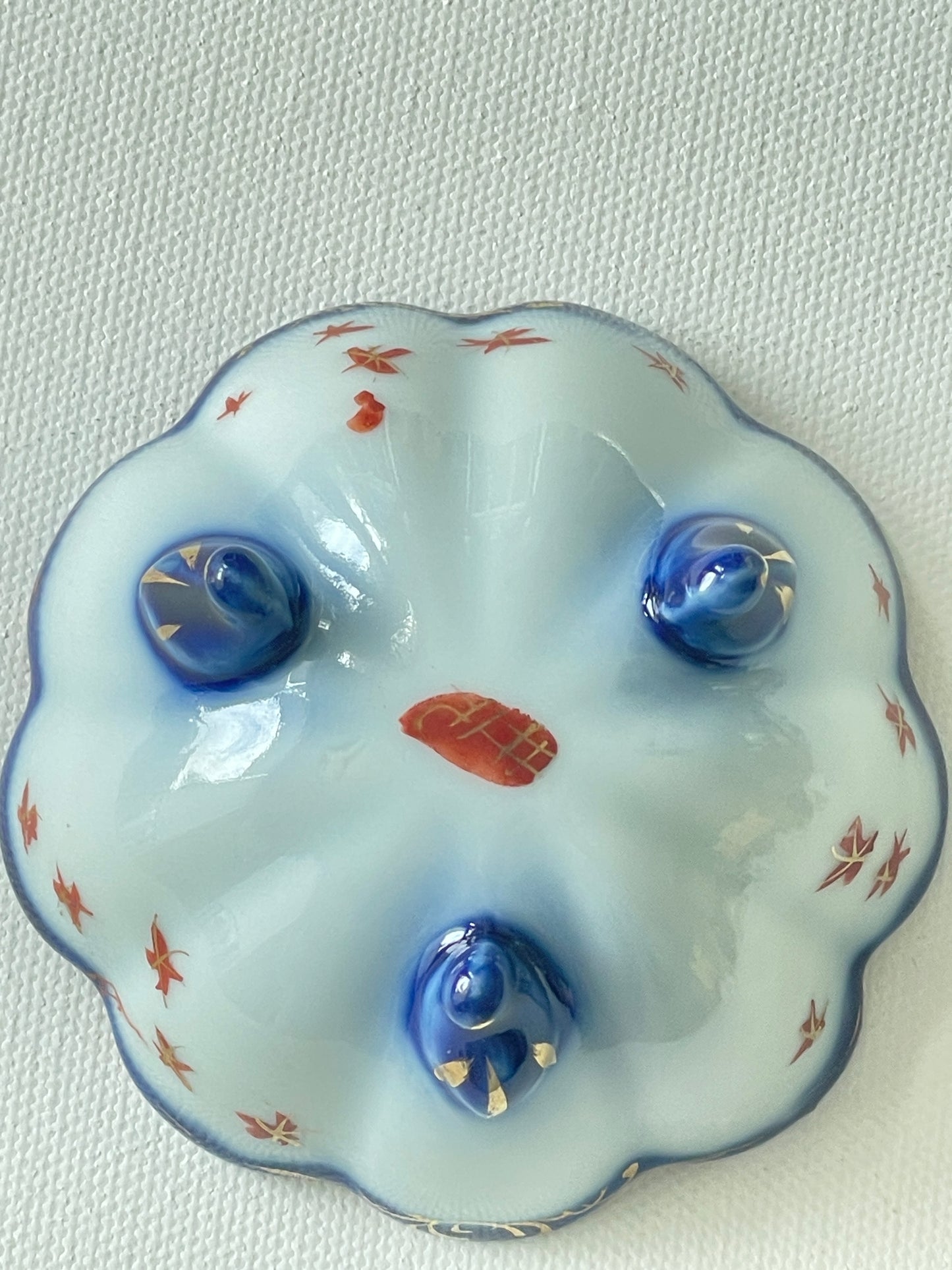 Antique Japanese Bowls Footed Scalloped Edges