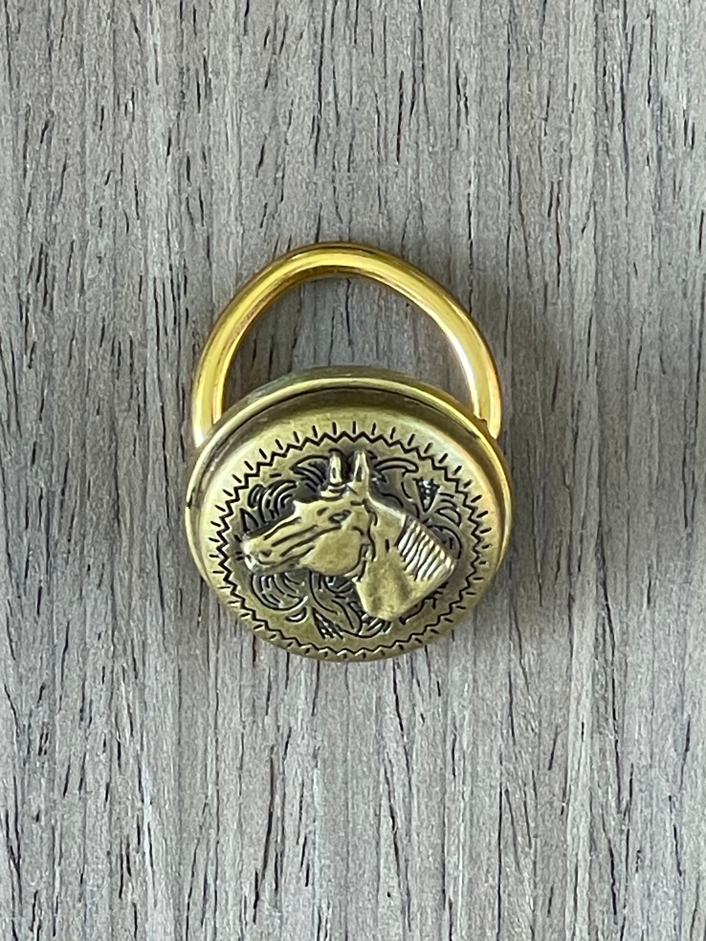 Brass Horse Scarf Slide