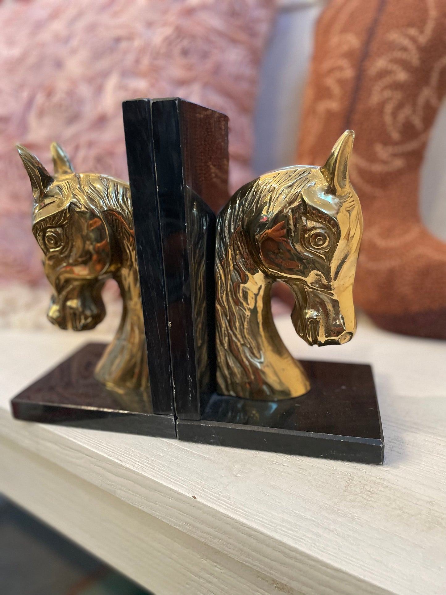 Vintage 1970's Horse Bookends