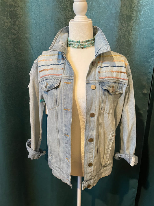 Vinage Embroidered Denim Jacket