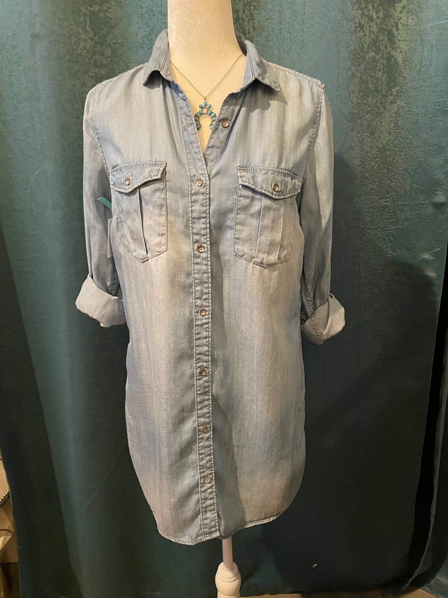 Vintage Denim Style Shirtdress