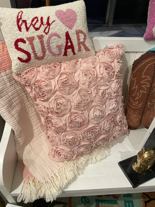 Pink Rose Pillow