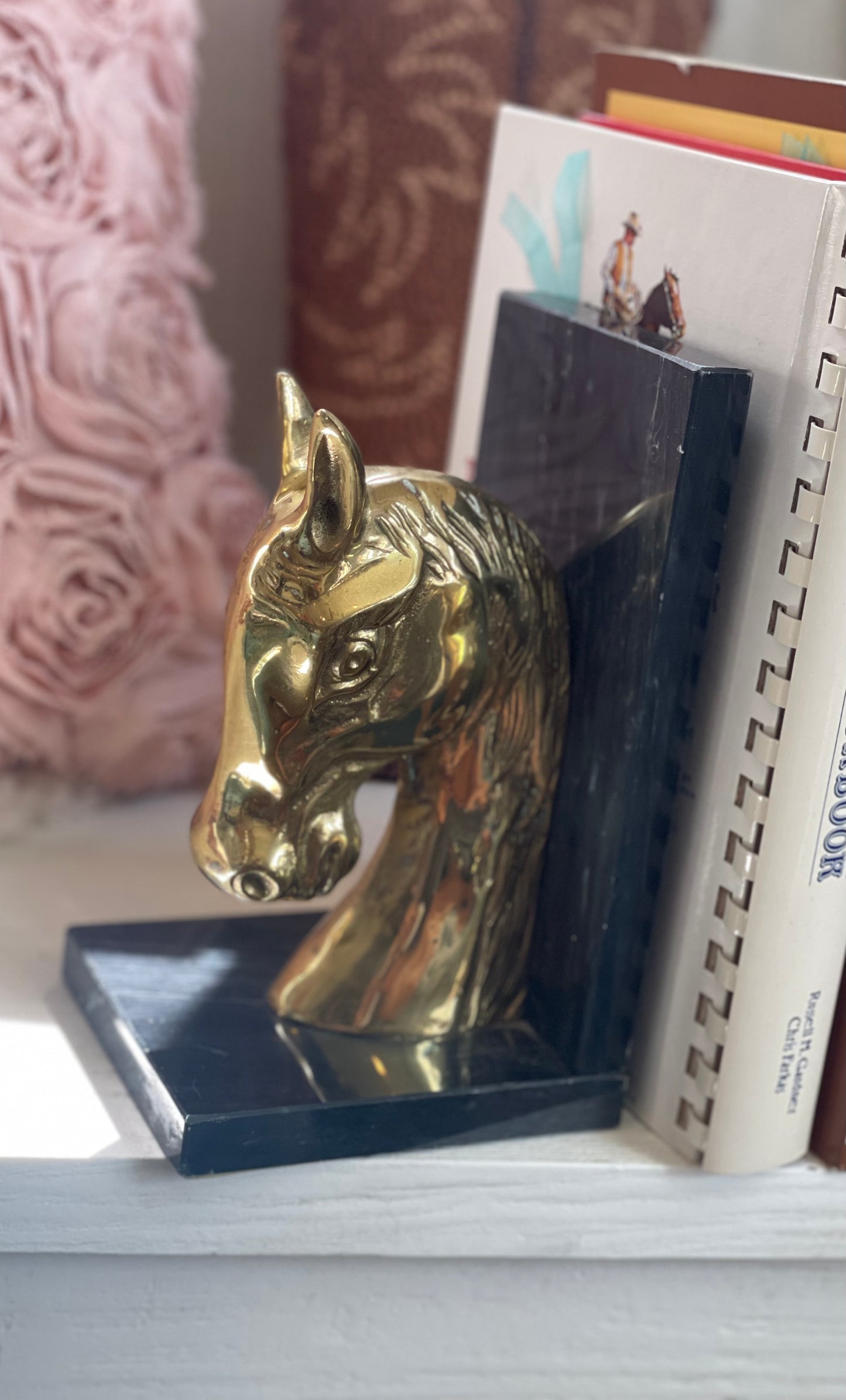 Vintage 1970's Horse Bookends