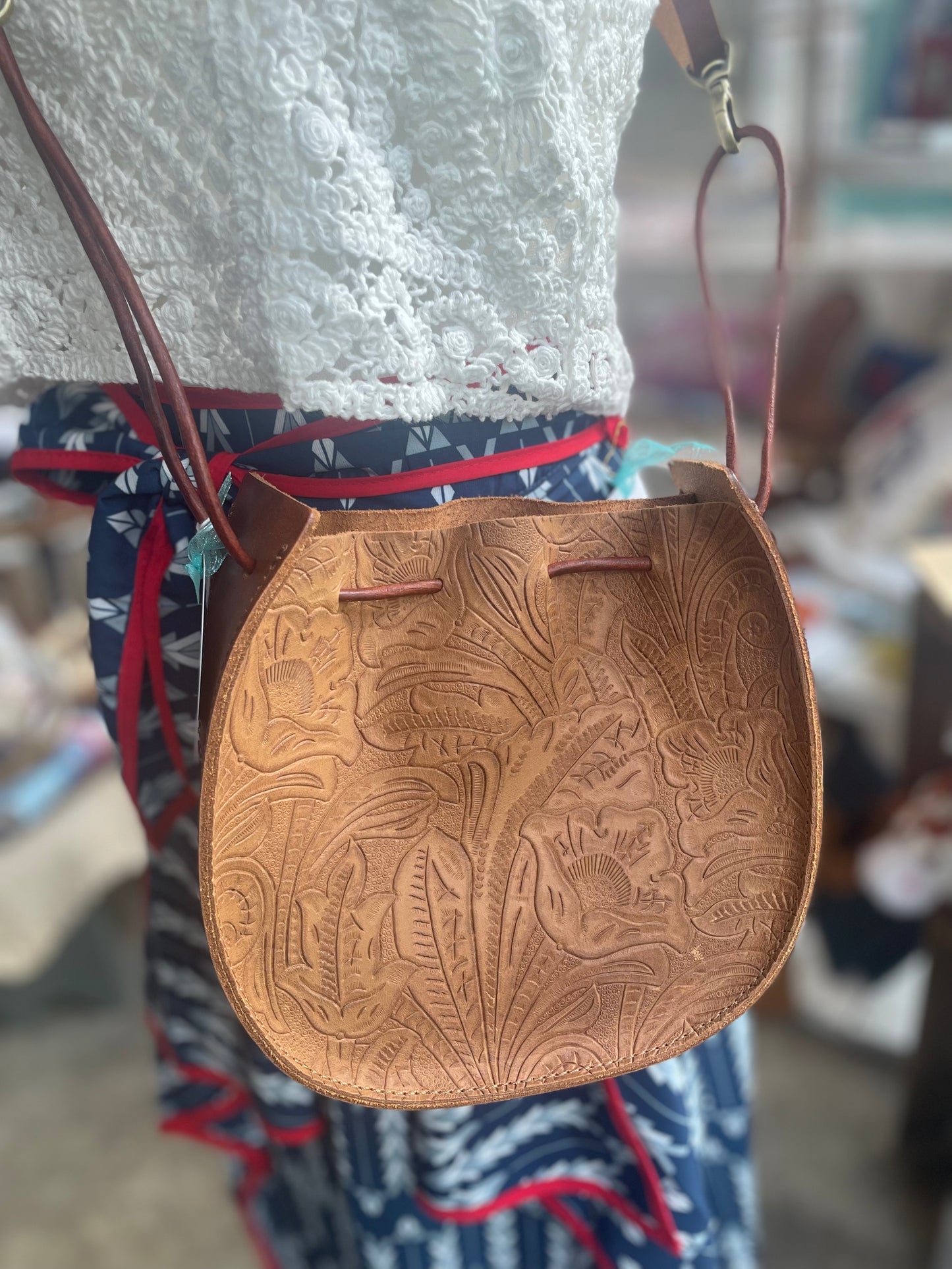 Genuine Leather Small Sack Purse