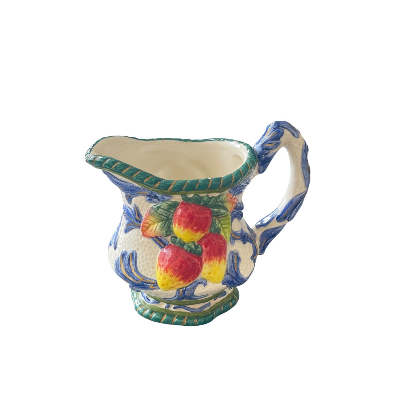 Vintage Fitz and Floyd Majolica Style Florentine Fruit China
