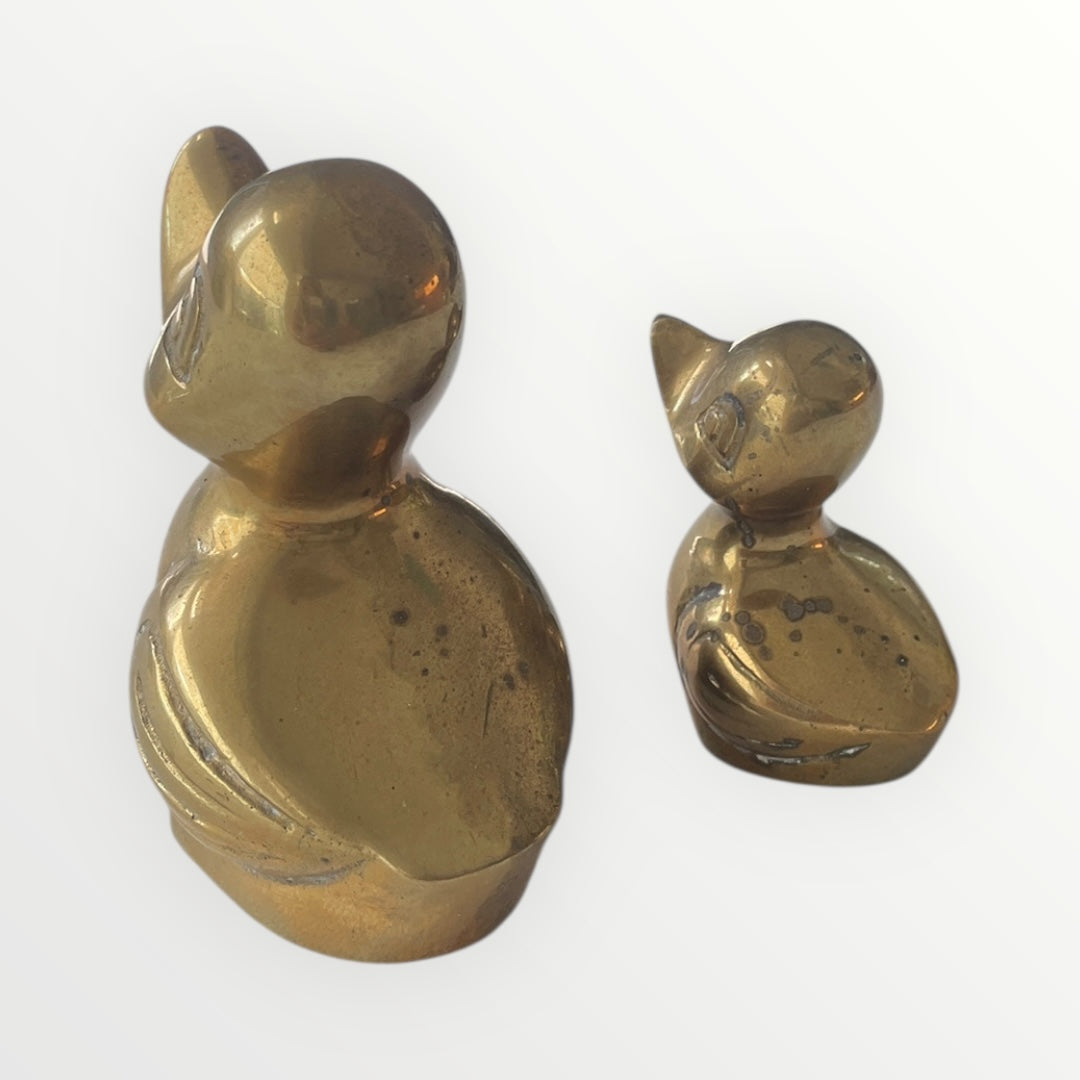 Vintage Brass Ducks