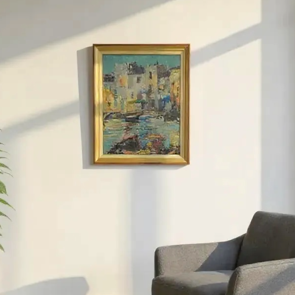 Spanish Harbor Sailboats Painting