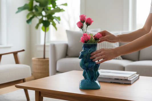 Reindeer Ceramic Vase