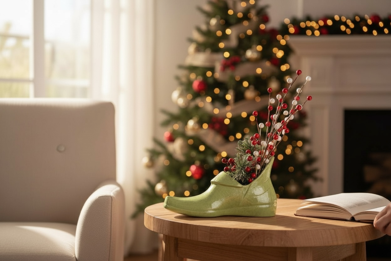 Vintage Green elf shoe