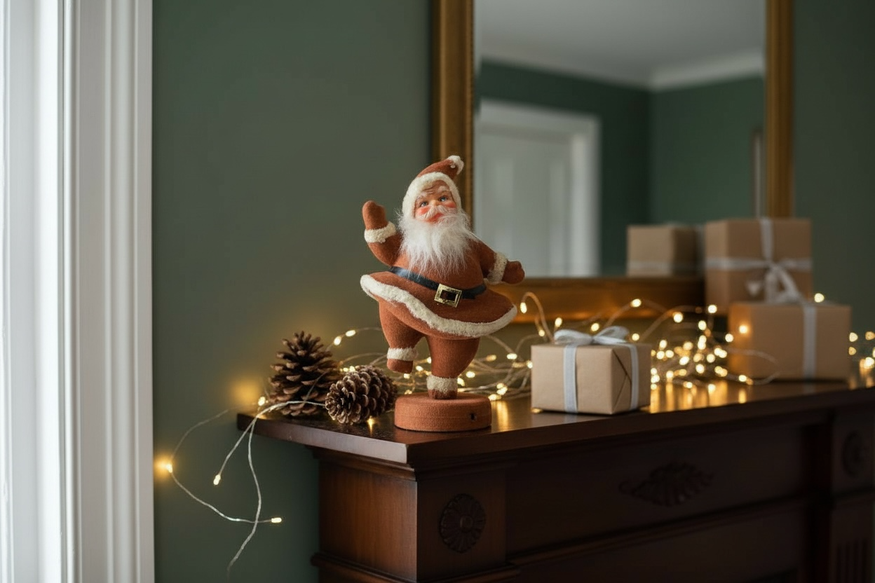 Vintage Dancing Santa