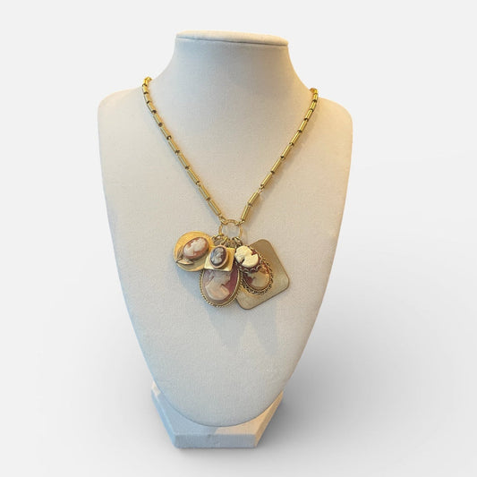 Vintage Multi Cameo Necklace