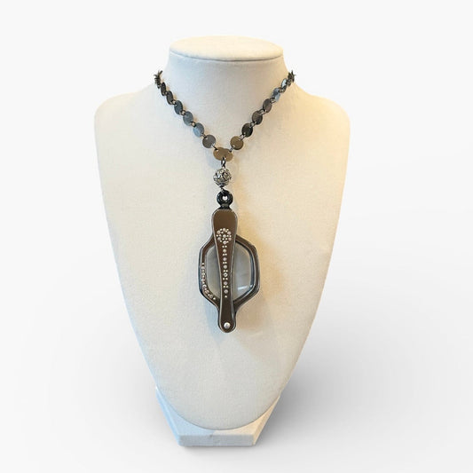 Vintage Rhinestone Folding Glasses (Readers) Necklace