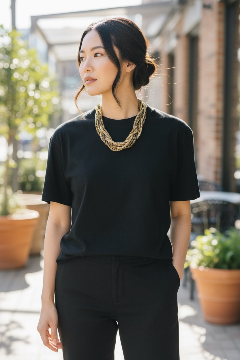 Vintage Multi-Strand Twisted Mesh Necklace