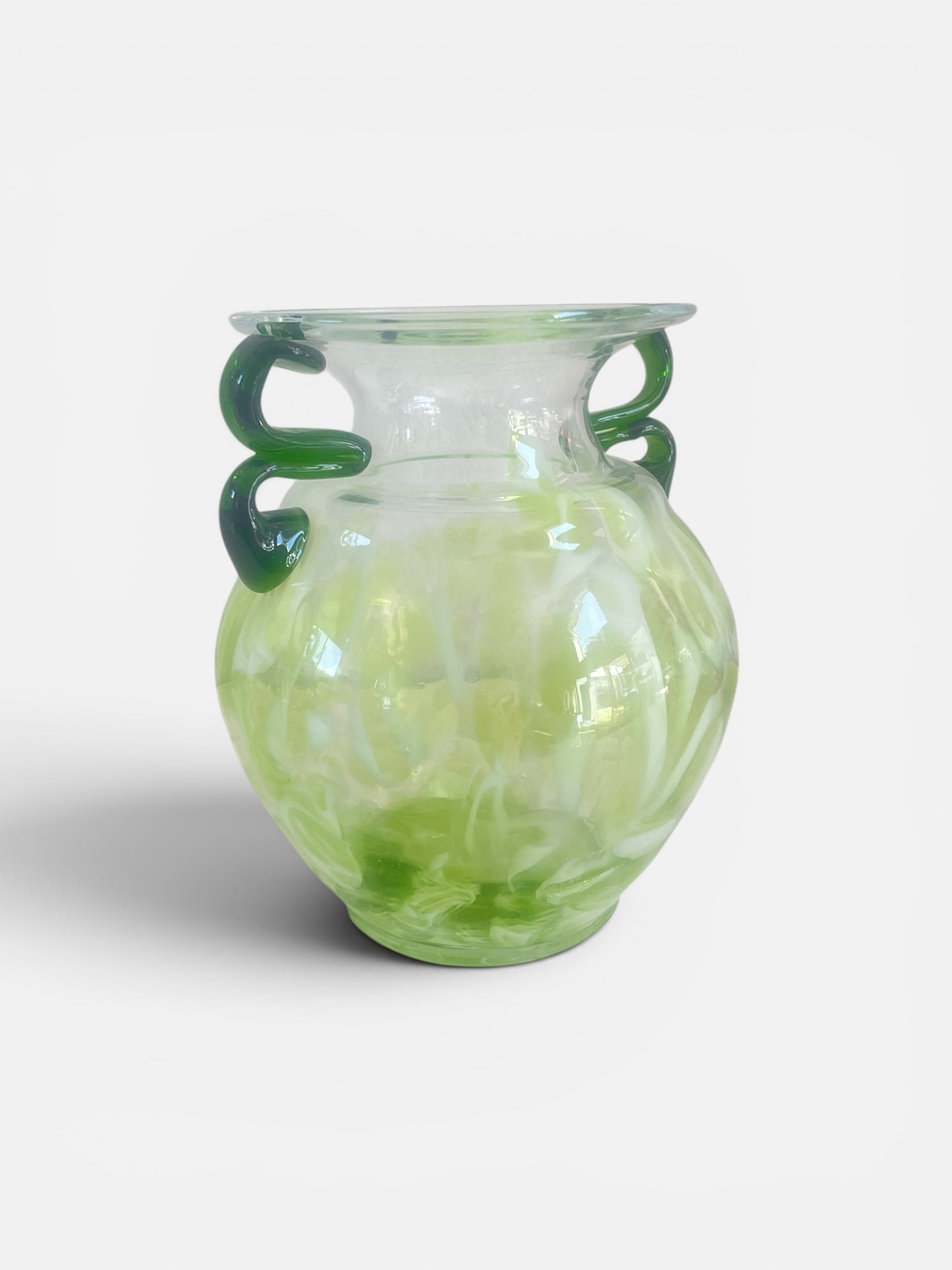 Handblown Green Glass Vase