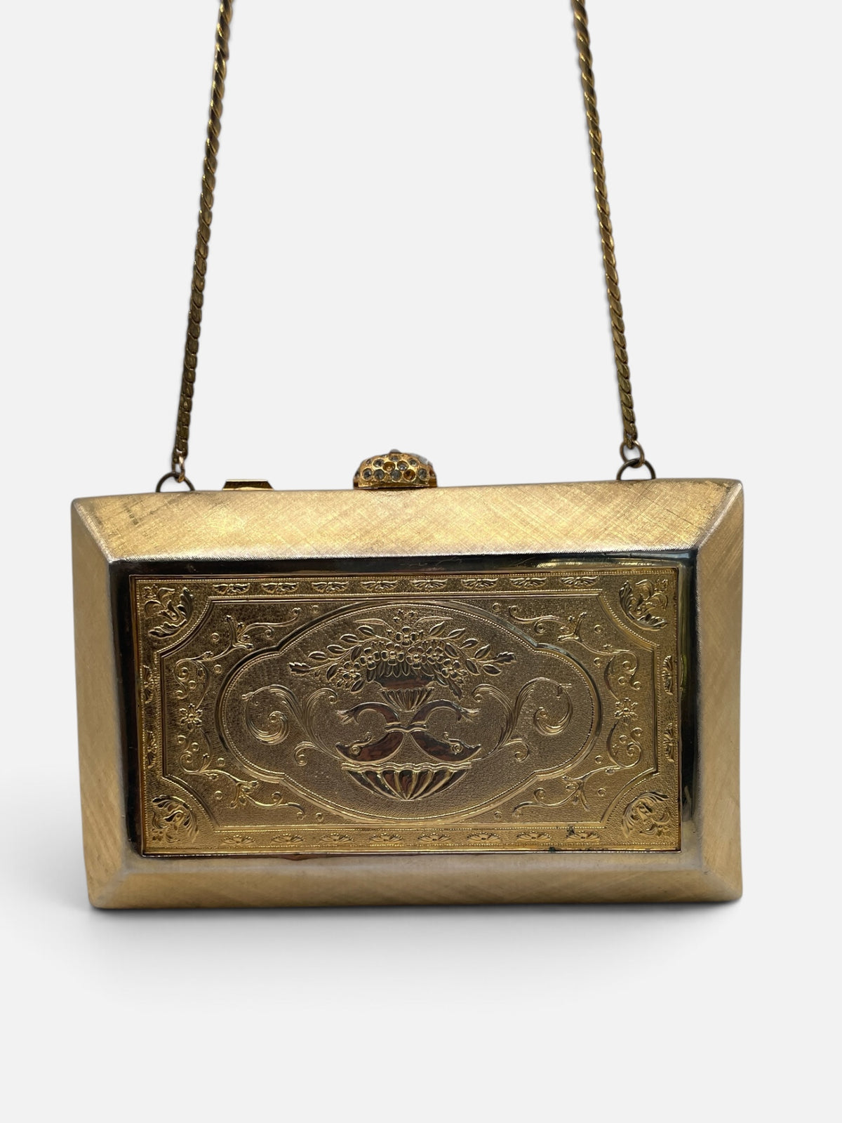 Vintage Gold Embossed Box Bag