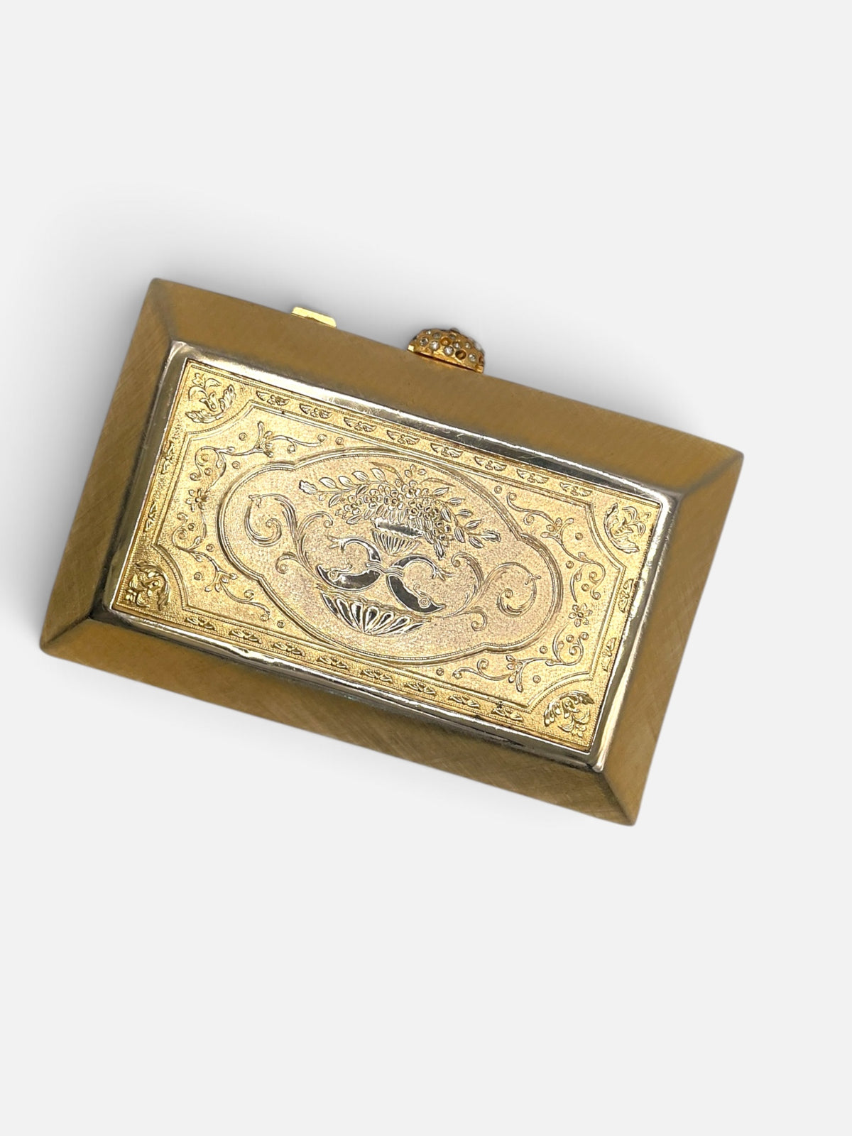 Vintage Gold Embossed Box Bag
