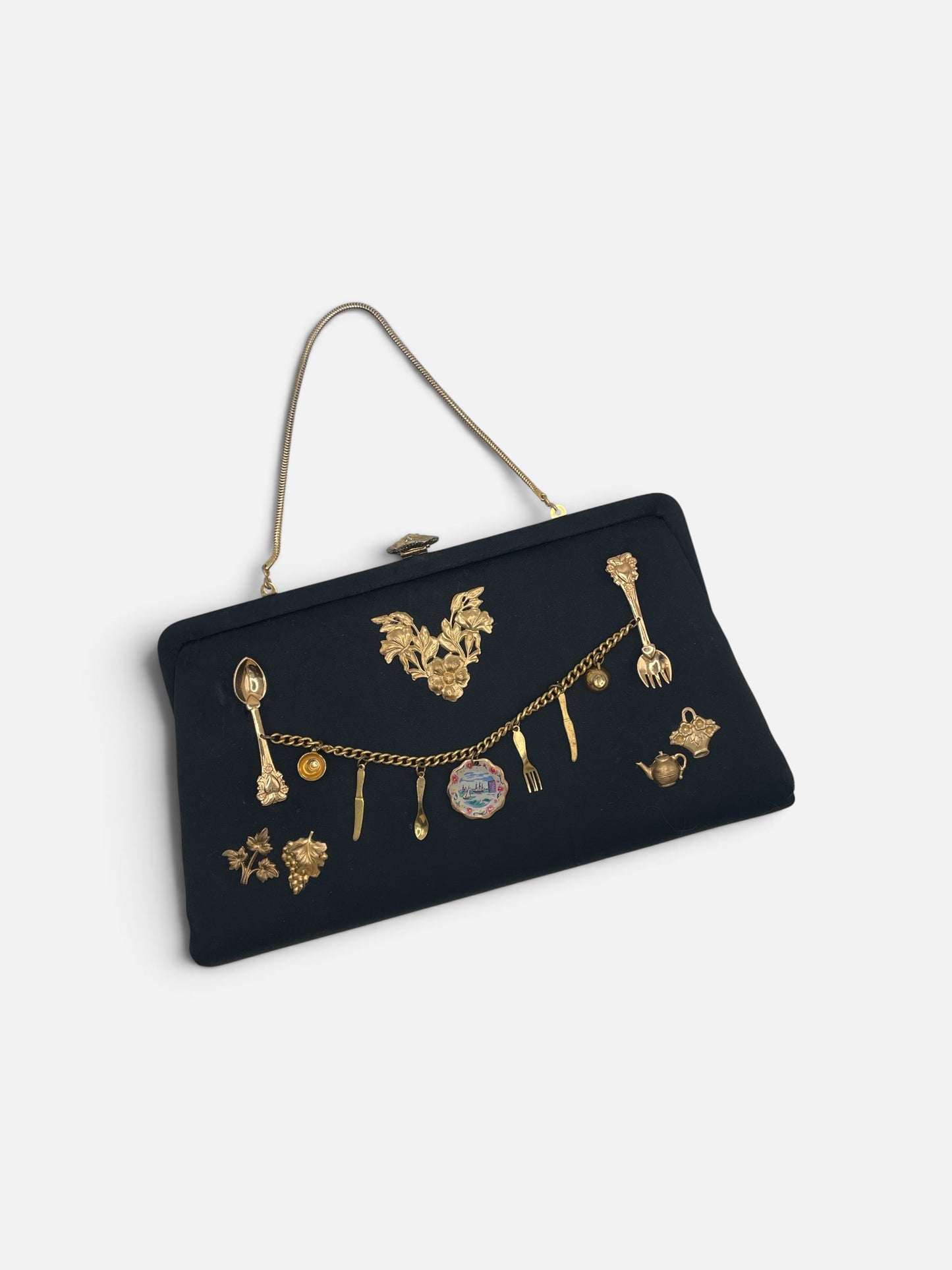 Vintage Bobbie Jerome Black Charm Purse
