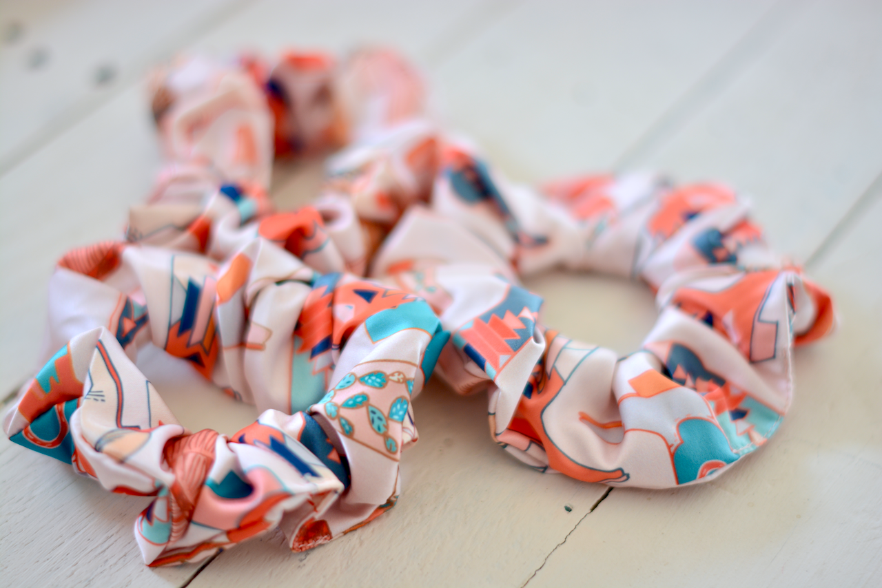 Satin Western Cowgirl Themed Scrunchies