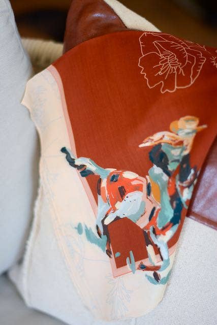 Poppy Cowgirl: Western Scarf Bandana Silk Tencel Wildrag