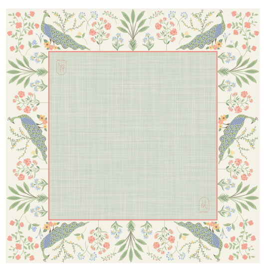 Peacock Garden Mahjong Mat