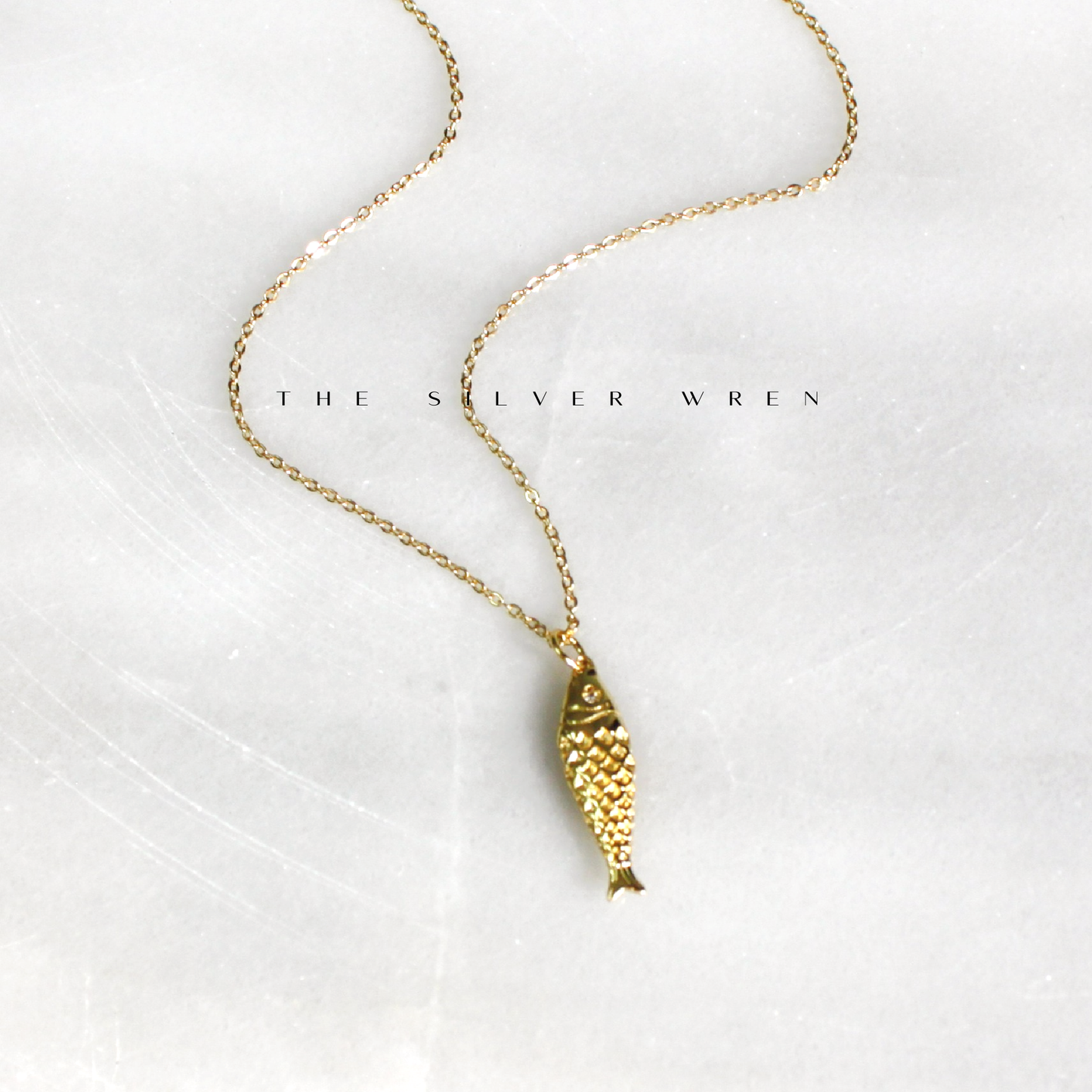 Gold Fish Pendant Necklace