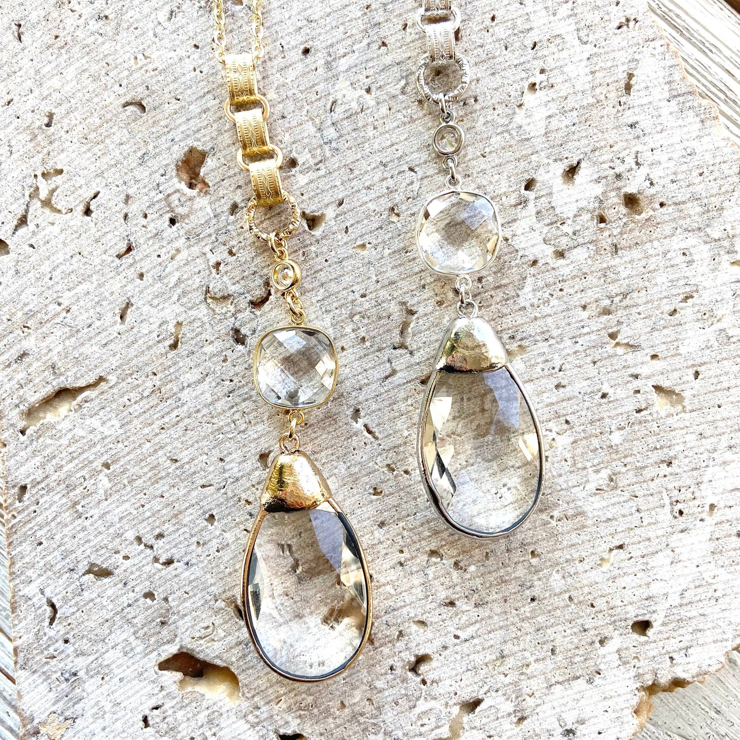 Chandelier necklace vintage boutique salon jewelry artisan: Silver