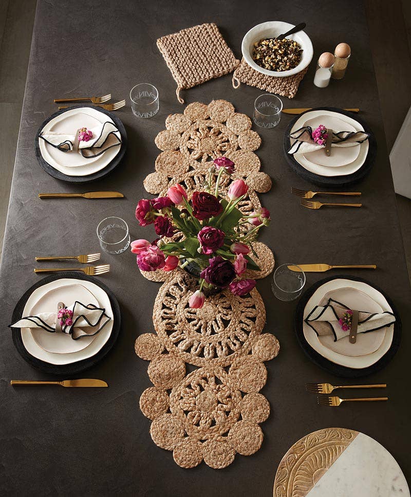 Woven Jute Table Runner