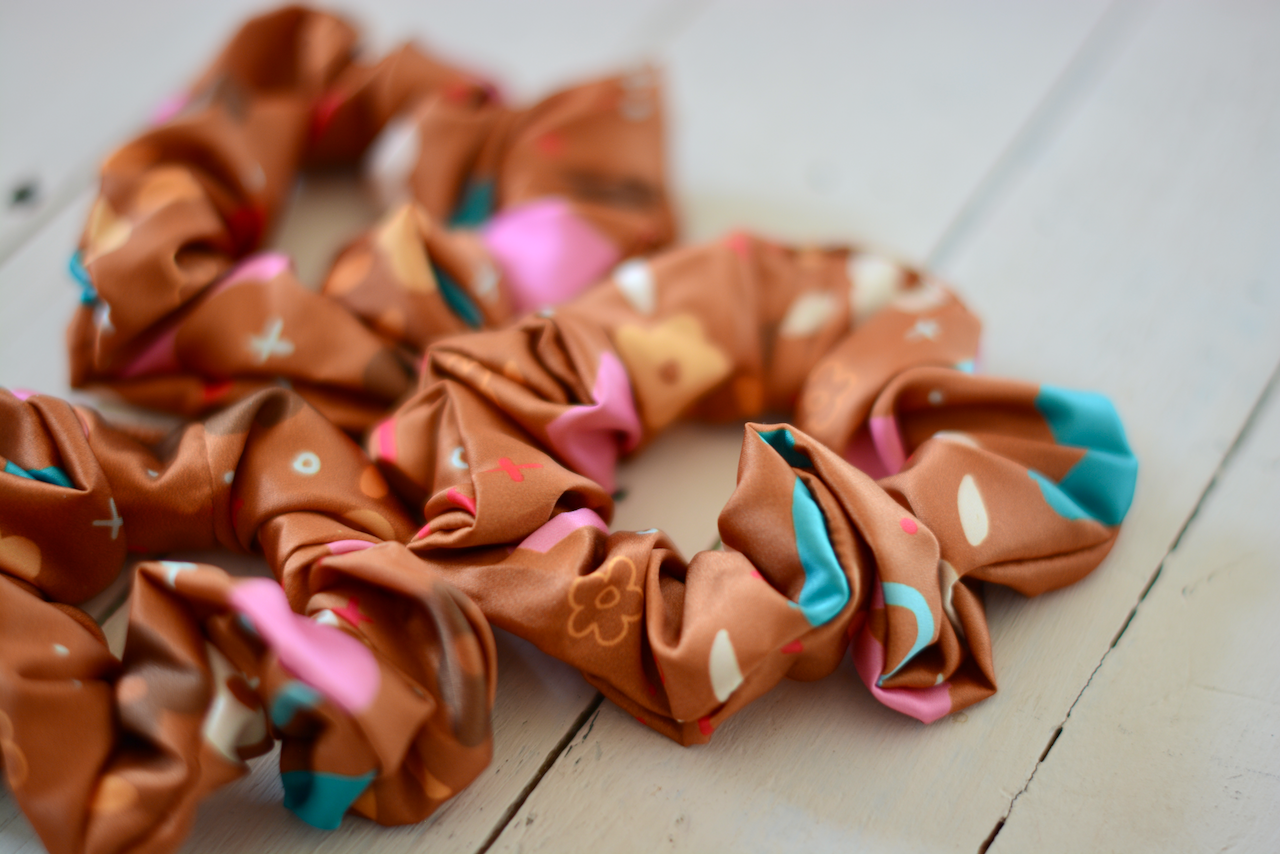 Satin Western Cowgirl Themed Scrunchies