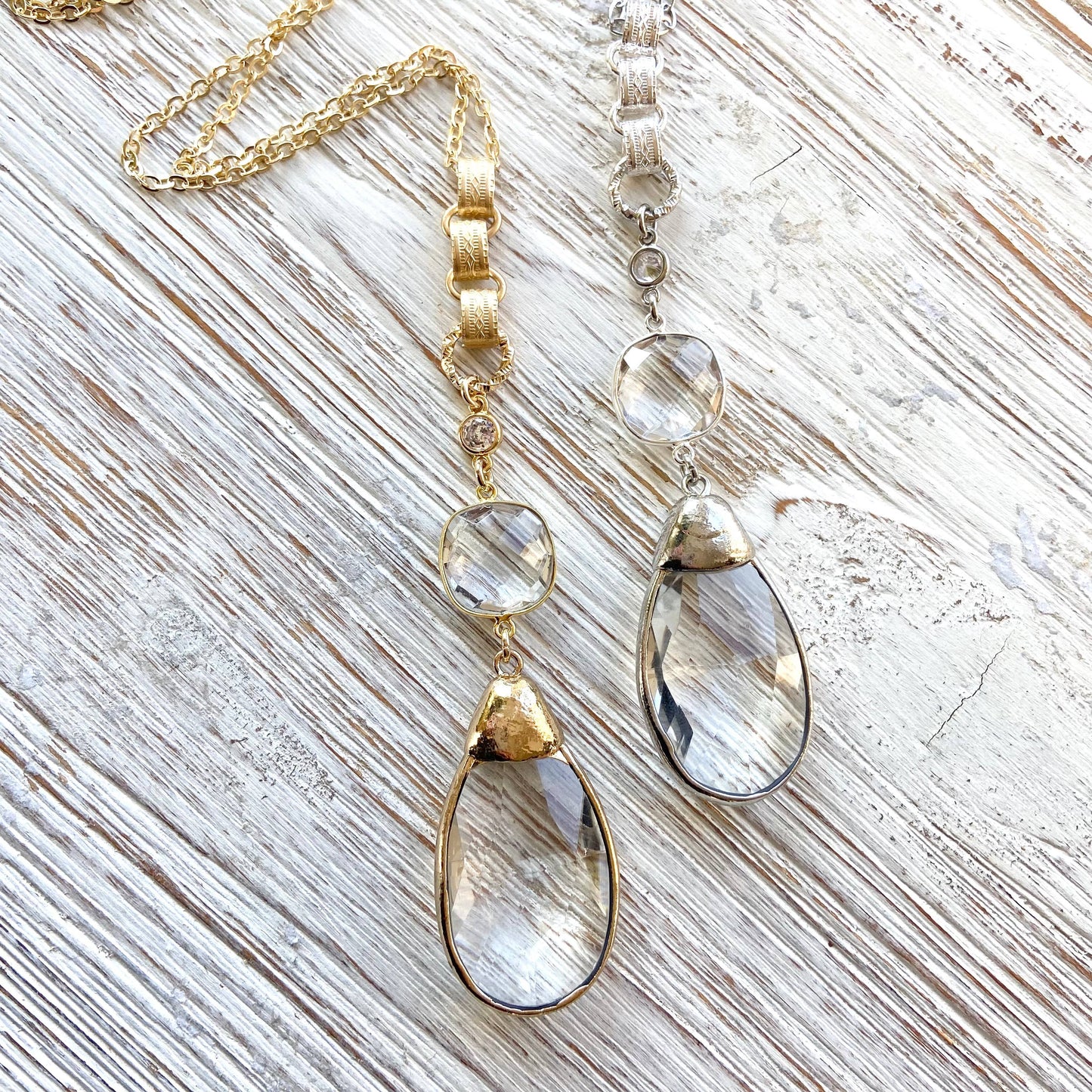 Chandelier necklace vintage boutique salon jewelry artisan: Silver