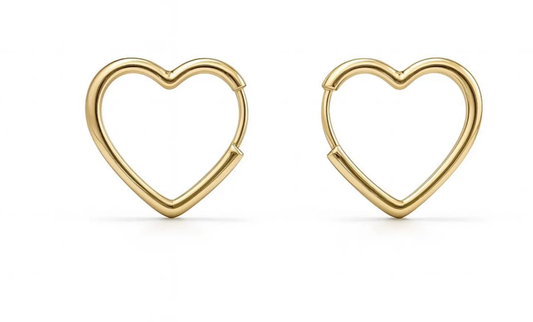 Heart Hinge Hoop Earring