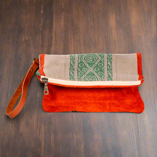 Bolivian Wool Suede Clutch