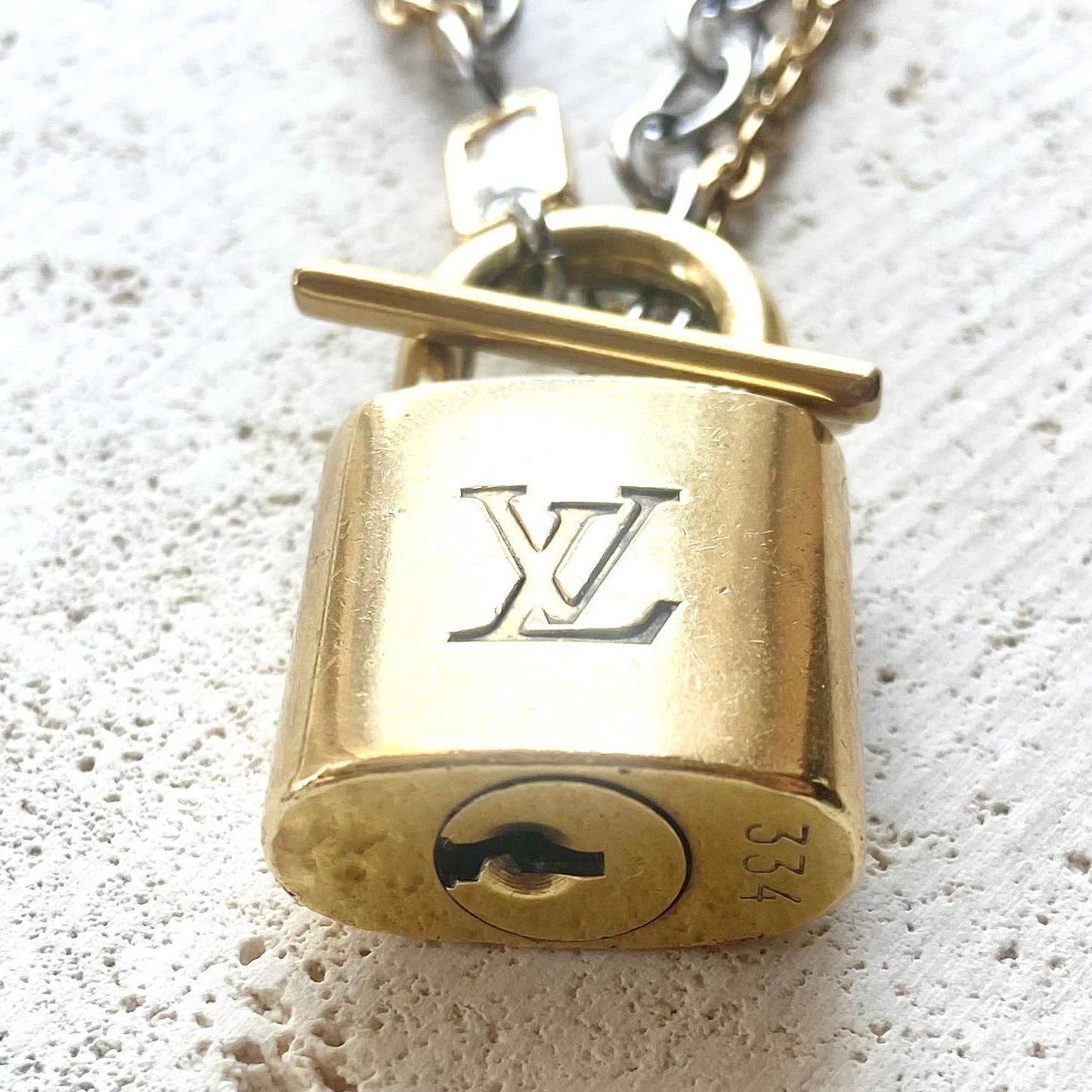 Authentic Louis Vuitton Lock Necklace