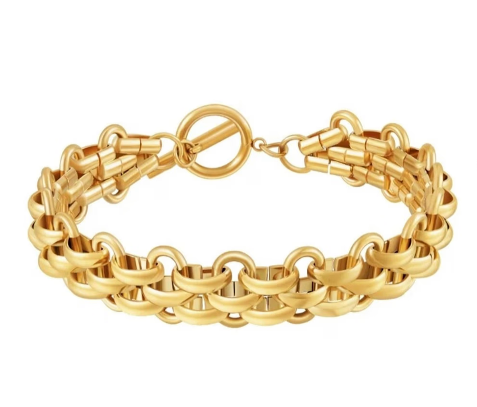 Estate Panther Chain Link  Bracelet