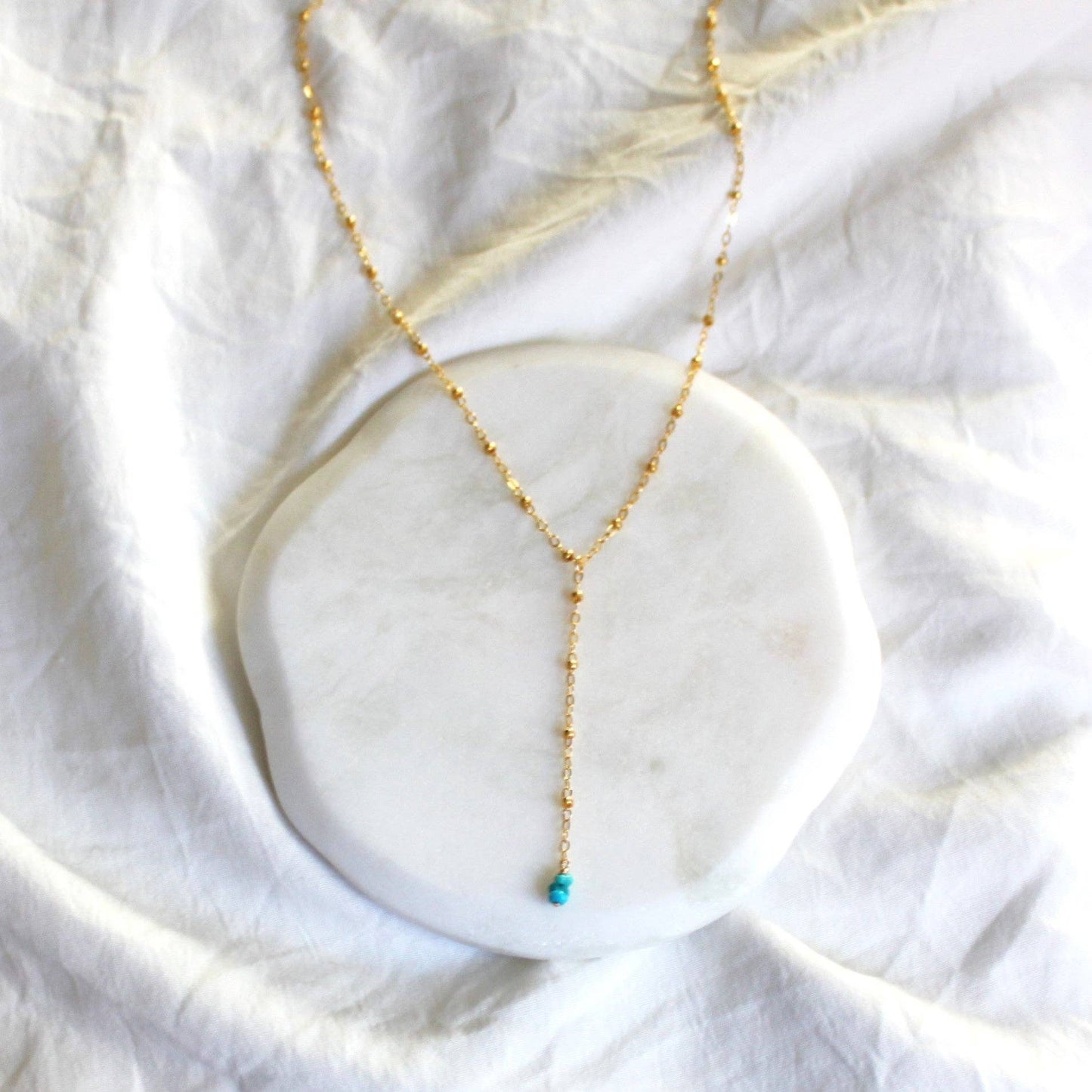 Della Turquoise Lariat Necklace