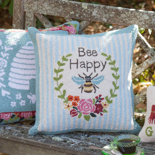 Secret Garden Bees III Hook Pillow